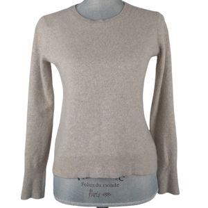 Everlane Womens 100% Cashmere Sweater Size Small Beige Long Sleeve Petite